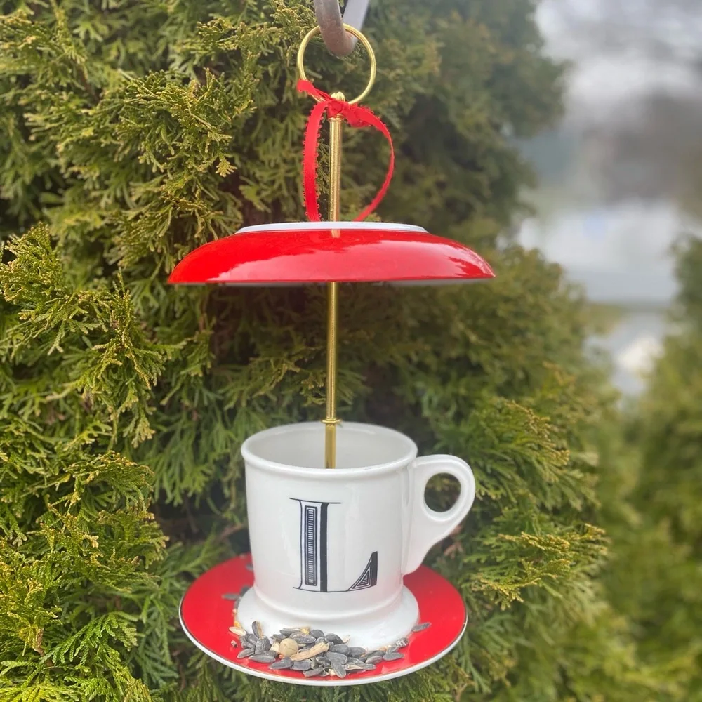 Tea Cup Bird Feeder Garden Ornament Perfect for Mother’s Day